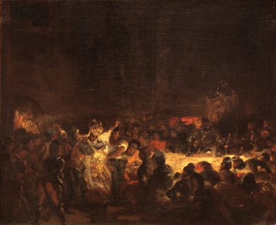 暗杀列日主教 作者 Ferdinand Victor Eugene Delacroix
